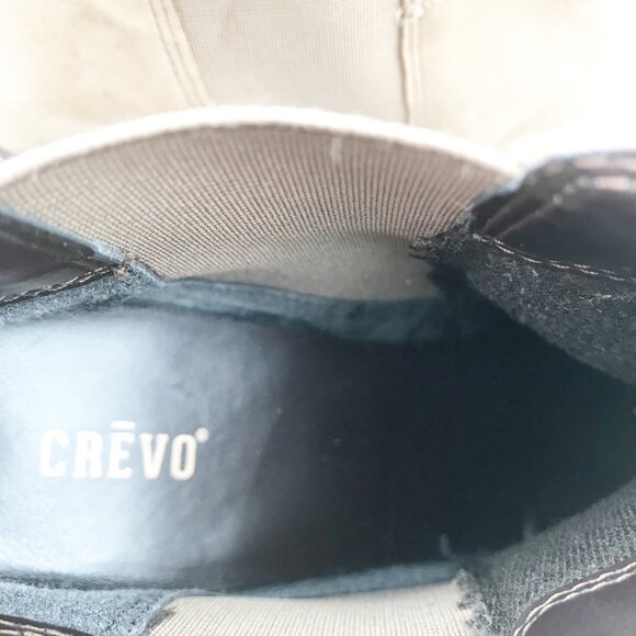 CREVO Alicia Chelsea Hiker Block Heel Dark Taupe Boots Ankle Booties Womens 8 - Picture 8 of 11